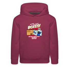 Rainbow Friends - Boxes! Hoodie (Kids, Burgundy, 8-10)