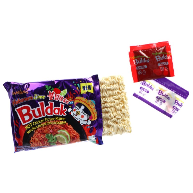 Samyang Habanero Lime Flavor Buldak Ramen Pack of 5
