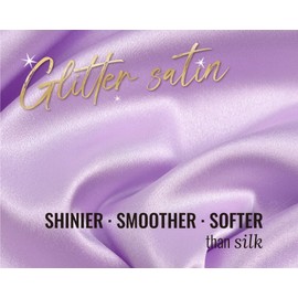 PARISBELLA Sleek Silk Satin Pillow Cases 2 Pack, Zippered Satin Pillowcases for Hair and Skin, Lavender, Standard Size