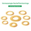 Foliv 80 pieces fitting rings assortment, brass washer set, diameter