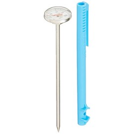 Taylor Precision 6099N Pocket Thermometer, dial, instant read, -10° to 110°C temperature range, 1" standard grade dial, with 5" stem, +/- 2°F/1°C accuracy at dial midpoint, high visibility graphics