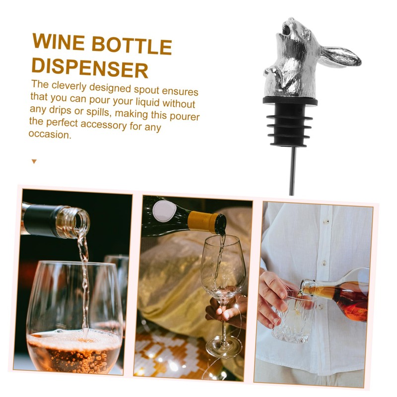 BIUDECO Creative Animal Wine Aerator Rabbit Shape Stainless Steel Wine