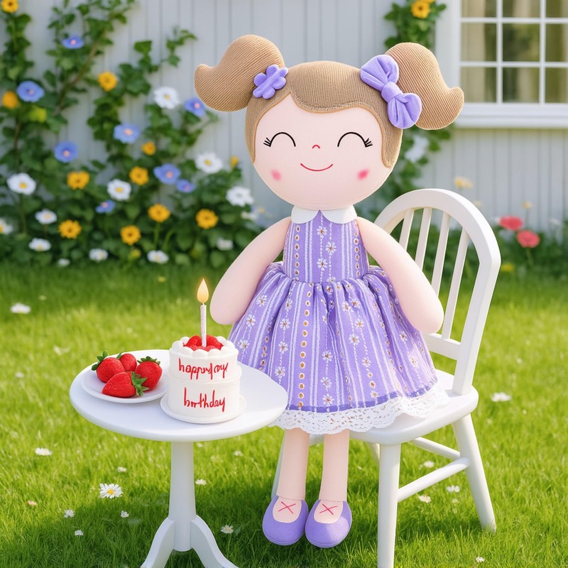 Gloveleya Baby Girl Gifts Soft Plush Doll – Lavender Daisies