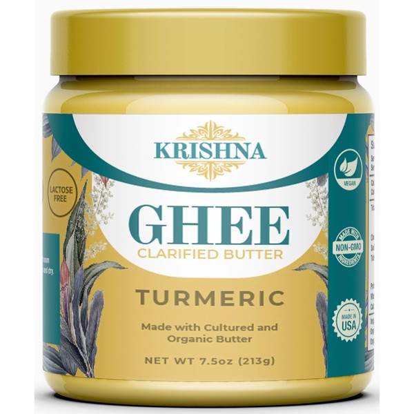 Krishna Turmeric Ghee (7.5 oz) by Vadik Herbs - Cultured