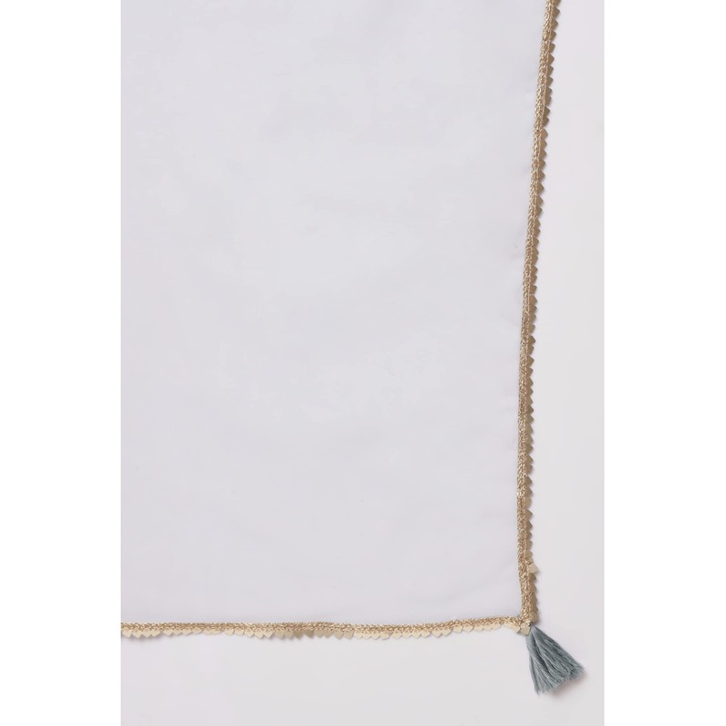 Shopping Queen Chikankari Kurta Palazzo Dupatta - Juego de seda