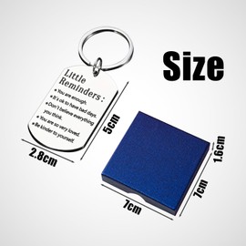 COACOM 1 small memory keyring, 1 jewellery box, inspirational creative pendant, inspirational gift, gift with positive energy, gift for mental health, silver