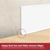 JSIWOTH 16.4Ft Vinyl Baseboard Molding Trim, Flexible Peel and Stick