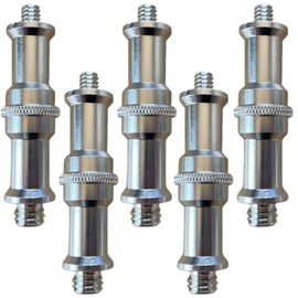 YESprime Dowel Screw Spigot Adapter 1/4 3/8 Inch Male Converter Adapter Tripod Studio Light Delivery Equipment Shooting Flash Set of 2