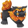 Okinawa Souvenir Shisa Figurine Mini Entrance Curry Shisa (Black/Horizontal)