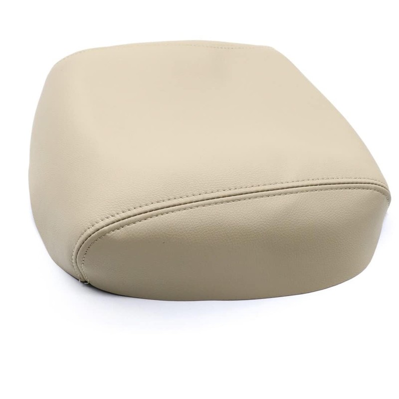 GXARTS Leather Center Console Lid Armrest Cover Beige Tan Compatible