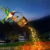 YZYOE Solar Powered Bird Water Kettle Light, Garden Decorative Iron