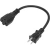 Extension Cord with Ground, 12.8 inches (30 cm) 15A to