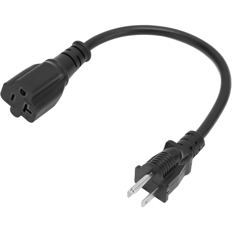 Extension Cord with Ground, 12.8 inches (30 cm) 15A to
