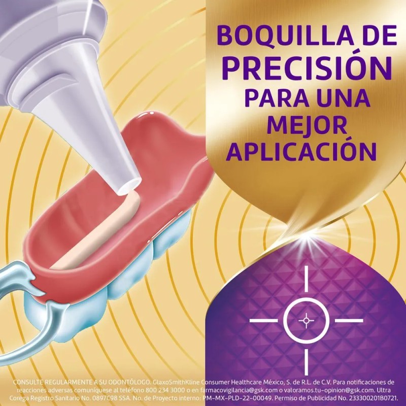 Crema Adhesiva Ultra Corega Máximo Sellado Para Prótesis Dentales Sin