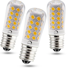 KAKEMONO Dimmable E17 LED Ceiling Fan Light Bulb 4W, 40W Halogen Equivalent,2700K Warm White 120V E17 Intermediate Base for Desk Reading Lamp,Appliance Range Hood Cabinet Chandelier Lighting,3 Pack