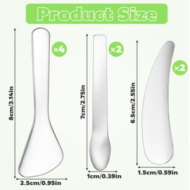 8 Pcs Mini Metal Cosmetic Spatulas, Metal Makeup Spatula for Foundation, Make Up Scoop, Facial Cream Spoon Skincare Spatulas for Skin Care Eye Cream Applicator, Mixing Sampling Beauty Tools