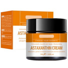 Astaxantina Crema Facial Antienvejecimiento - Crema Hidratante Repara Piel Despus del Sol, Aclara y Unifica el Tono, Reduce Poros - 50g1.69OZ