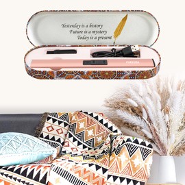 FUKKUDA Electric Candle Lighter with Gift Box - USB Rechargeable Windproof & Flameless Plasma Arc Lighter for Candles, Bohemia Box Rose Gold