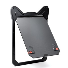 AuraSphere Pet Screen Door for Small Dogs & Cats - Heavy Duty Magnetic Lockable Flap, Inside Door 8.59x6.62inch, Easy Install for Sliding Glass/Patio Doors Screen, Scratch-Resistant & Security Latch (Size M)