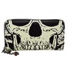 BANNED GLOW IN THE DARK SKULL WALLET PURSE BEDLAM