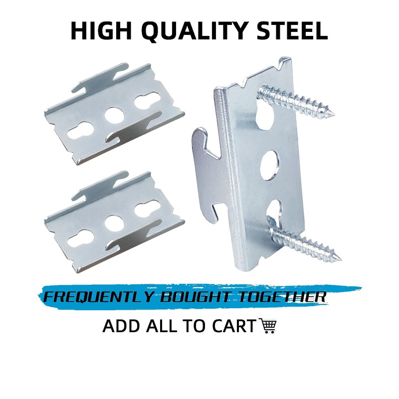 Kowibcl 4 Pcs Double Curtain Rod Bracket Hangers, Wall Mounted