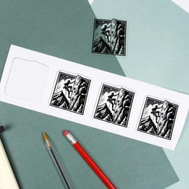 4 x Small 50mm 'Mountain Rock Climbing' Transparent/Clear Sticker Decals for Windows/Cars/Walls (DC00131508)