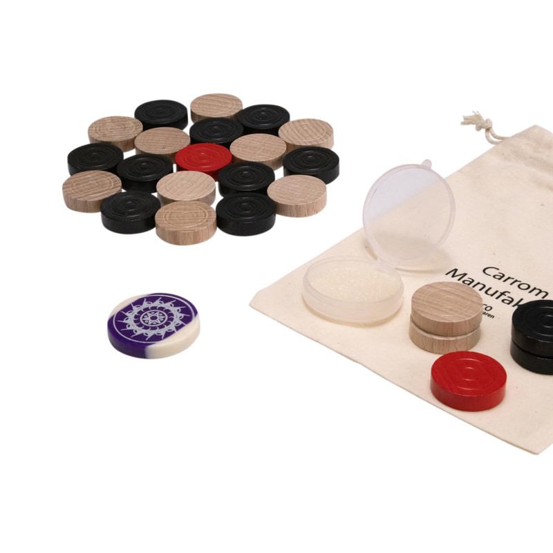 GICO Carrom 2104 Complete Set by Carrom Manufaktur, Tournament Extra