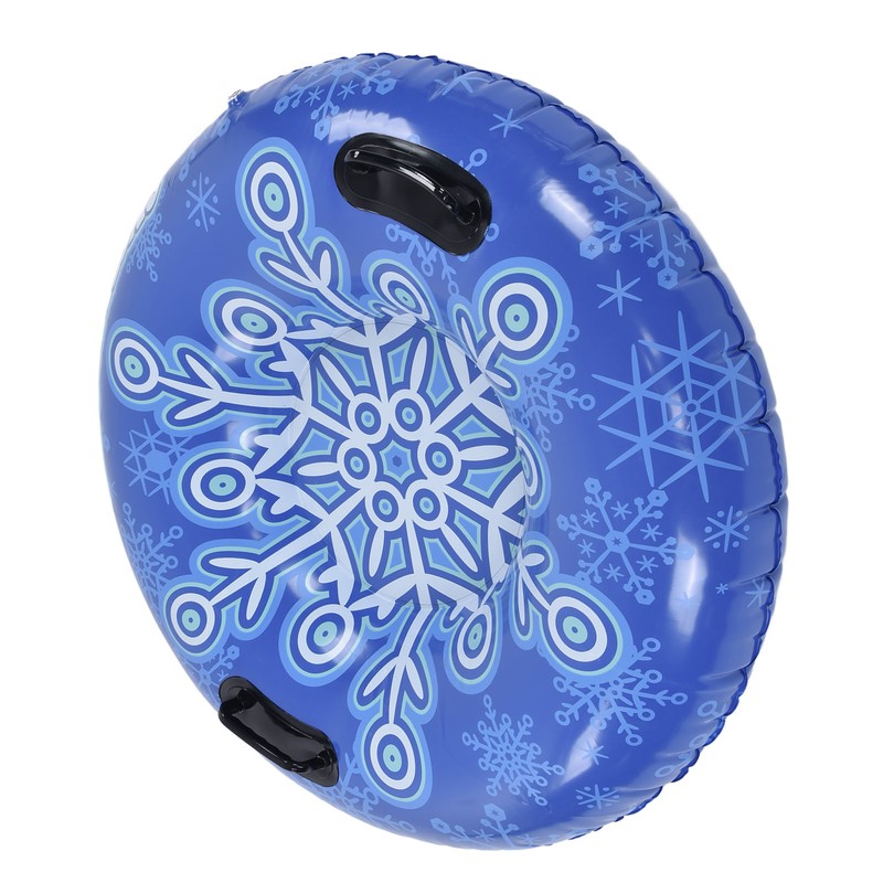 Snow Tube with Handle PVC 450lbs Load Bearing Blue White