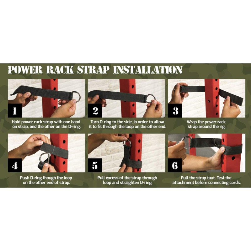 4KOR Squat Rack Strap Anchors for Resistance Bands- Heavy Duty