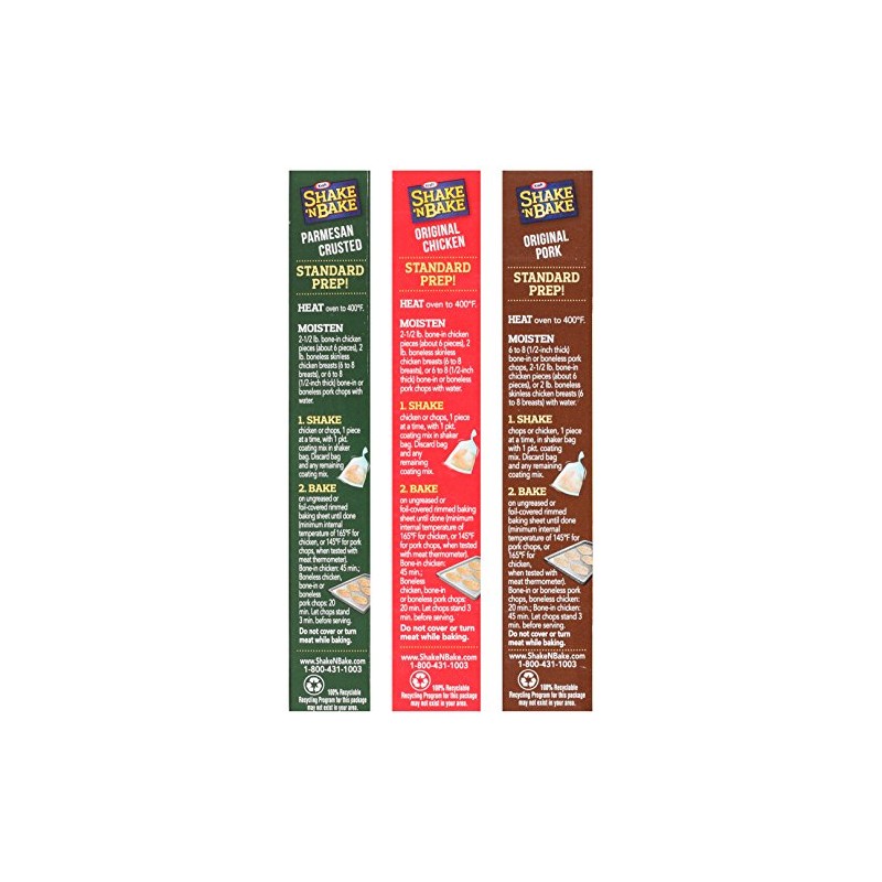 Shake N Bake Variety Bundle: (1) Original Pork 5oz, (1)