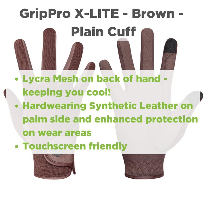 eGlove - eQUEST GripPro X-LITE Horse Riding Gloves - Lightweight,