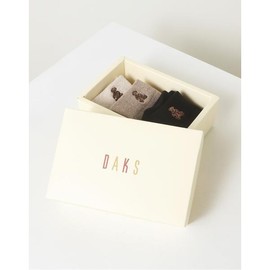 Daks (신세계센텀점)DBSS4F404WT 여성중목3족 면혼방 닥스베어 자수 장식 발목 3족세트 (DBK Centum City) DBSS4F404WT Women's Mid-Length 3 Pairs Cotton Blend Daks Bear Embroidery Decoration Ankle 3-Pairs Set