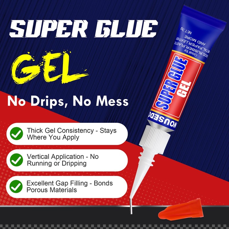 12 x 3g Super Glue Gel, Fast Strong Adhesive, Strong