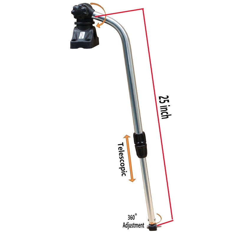 Brocraft Transducer Mounting Arm with Deck Mount/Kayak Fish Finder Transducer