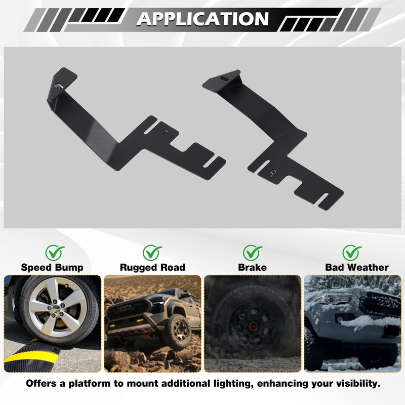 T-TOP WLS No-Drill A-Pillar Ditch Light Brackets for 2019-2026 RAM
