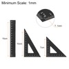 HARFINGTON 4pcs Geometry Set 15cm Metric Measure Laser Engraving Aluminum