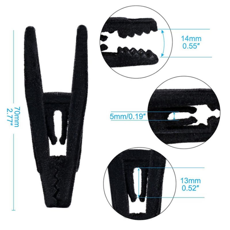 Otylzto Velvet Hanger Clips - 20pcs Plastic Clips for Velvet