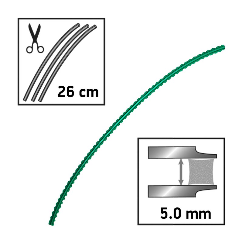 Oregon Precut Serrated 5mm Strimmer Line, Tackles Thick Grass, Weeds,