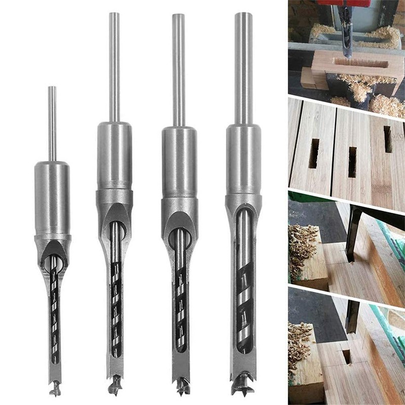 WSOOX Square Hole Drill Bits for Wood, Woodworking Hole Saw