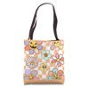 Retro Jack-o-Lantern Flowers Tote Bag