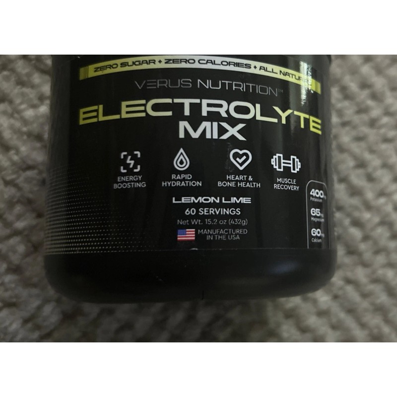 Verus Nutrition ~ Electrolyte Mix ~*Lemon Lime*~ 60 Servings ~