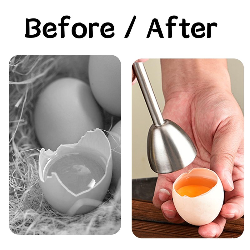 Stainless Steel Egg Topper, Egg Opener, Egg Peeler, Egg Pieker,