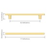 Asidrama 2244 10 Pack 6.3 Inch(160mm) Brushed Gold Kitchen Cabinet