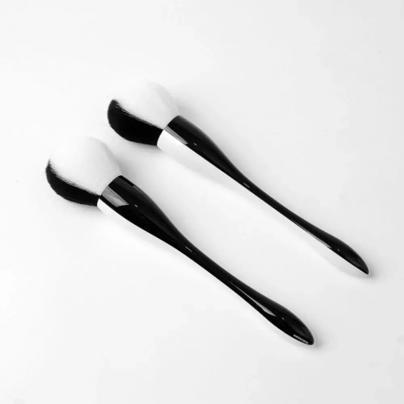 Half 하프 메이크업 브러시 2p 세트 블랙화이트/화장붓/화장품/브러쉬세트/고급/브러쉬/가성비/파우더/메이브업 Half Makeup Brush