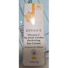 DERMA E Vitamin C No Dark Circles PERFECTING EYE CREAM .5oz Caffeine Exp10/26