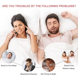 FFWTPY Anti Snoring Chin Strap Flexible Breathable Reduction Snore Relief Chin Strap Improve Your Sleep Adjustable Face for Men and Women (Black)