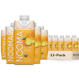 NOOMA - Hydrating Sports Drink - Electrolyte Drink with Organic Coconut Water - Organic & No Added Sugars - Rapid Hydration - 30 Calories & 505mg Electrolytes - Lemonade - 12 Pack (16.9oz each)