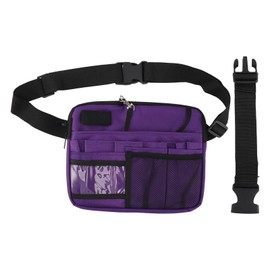 Nurse Fanny Pack Doctor Supplies Storage Bag Multi Compartments Nurse Waist Pouch for Hospital Purple