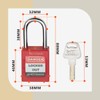 Bwintech 5 PCS 38MM Keyed Different Red Safety Padlock Lockout