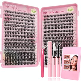 Kit 642 Piezas Extensión de Pestañas, Mezcla 30D 40D, Pestañas de Sujeción Fuerte con Unión y Sellado, Kit Todo en 1 con Pinzas para Pestañas en Racim